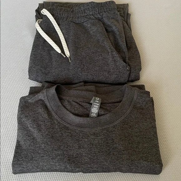 Vuori Ponto Performamce Charcoal Gray Drawstring Pants & Long Sleeve Crew XL - Picture 1 of 16